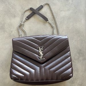 Saint Laurent monogram Lou Lou bag - black tulip